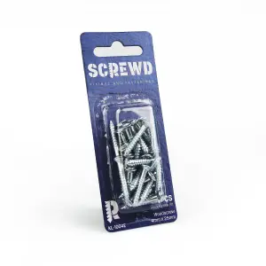 SCREWD Woodscrew for Crafts, DIY, Hobbies and Construction - 4mm x 25mm - Pack of 120