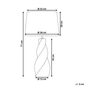 Ceramic Table Lamp Grey BELAYA