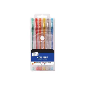 Just Stationery Gel Pen (Pack of 6) Multicoloured (One Size)