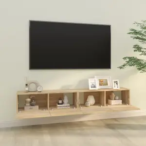 Berkfield Wall TV Cabinets 2 pcs Sonoma Oak 100x30x30 cm Engineered Wood