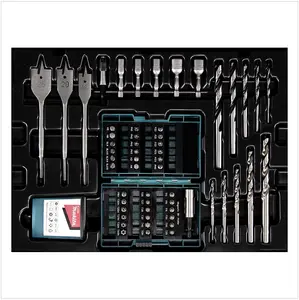 Makita Makpac 66 Piece Drill Screwdriver Accessory Set + Combi Drill Case +Inlay