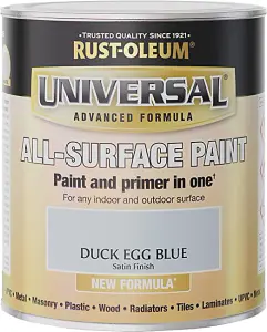 Rust-Oleum Universal Duck Egg Blue Satin All-Surface Paint 750ml