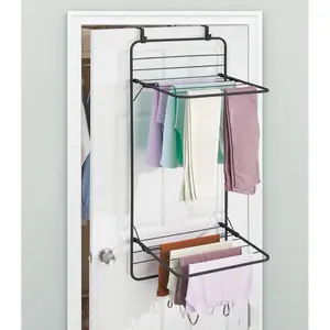 Metal Foldable Wall-Mounted Drying Rack Grey