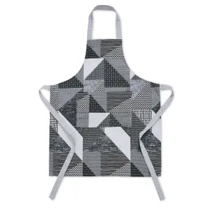 Catherine Lansfield Kitchen Larsson Geo 70x80cm Adult Apron Grey