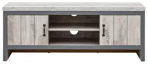 GFW Boston 2 Door TV Unit Grey