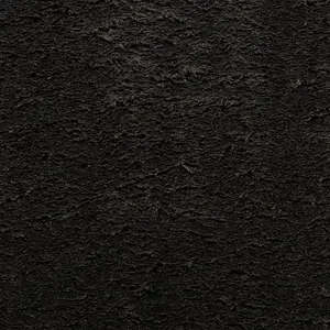 Rug HUARTE Short Pile Soft and Washable Black 120x120 cm