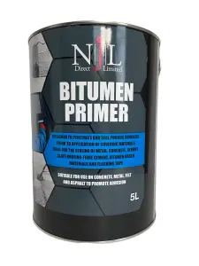 Njl Direct Black Bitumen Primer and sealer for porous surfaces 5L