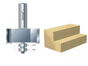 Trend 46/390 x 1/2 TCT Bearing Guided Rebater 22.5mm x 50.8mm