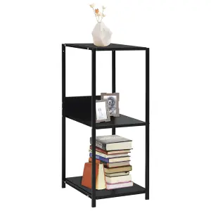 Berkfield Small Straight Book Shelf Black 33.5x39.6x79.7 cm Engineered Wood