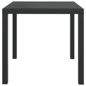 Berkfield Garden Table Black 80x80x74 cm Aluminium and WPC