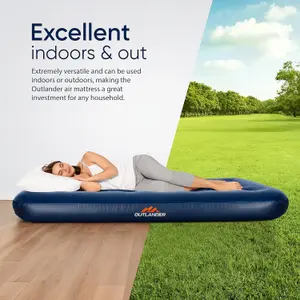 Double Inflatable Airbed Matress Without Pump For Camping Hiking Guest Home