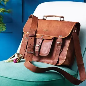 Vintage Style Leather Satchel