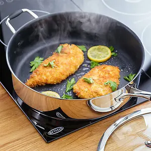 James Martin Non-Stick 28cm Saute Pan with Helper Handle