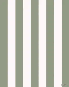 Cath Kidston Stripe Glass Splashback - Green (600x750mm)