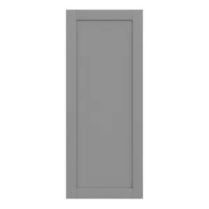 GoodHome Alpinia Matt slate grey wood effect Shaker Tall larder Cabinet door (W)600mm (H)1467mm (T)18mm