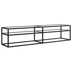 Berkfield TV Cabinet Transparent 180x40x40.5 cm Tempered Glass