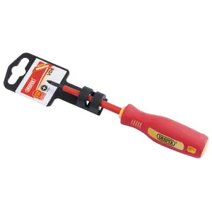 Draper Fully Insulated Soft Grip Cross Slot Screwdriver, No.0 x 75mm 46527