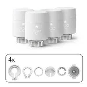 Tado Smart Add-On White Thermostatic radiator valve, Pack of 4