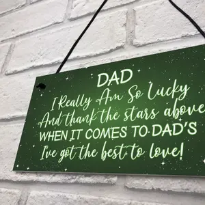 Red Ocean Christmas Gift For Dad Novelty Hanging Plaque Gift For Him Dad Daddy Gifts