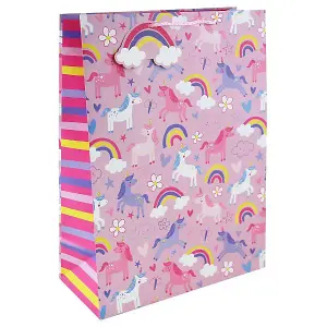 Eurowrap Unicorn And Rainbow Gift Bag (Pack of 6) Pink/Multicoloured (XL)