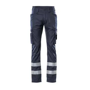 Mascot Frontline Service Trousers with Reflective Tape (Dark Navy)  (32.5) (Leg Length - Short)