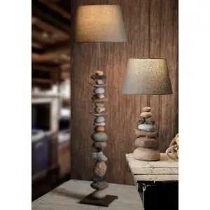 Luminosa Vera Floor Lamp With Tapered Shade, Grey