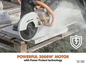 Evolution R230DCTX 230mm Electric Disc Cutter Concrete Saw, Bladeless. 230V