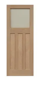 Edwardian Traditional Oak Glzd Door 1981 x 838mm