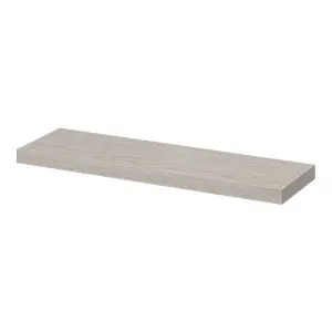 GoodHome Cusko Oak effect oak effect Rectangular Floating shelf (L)80cm x (D)23.5cm