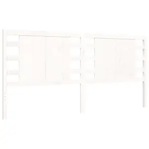 Berkfield Bed Frame with Headboard White 200x200 cm Solid Wood