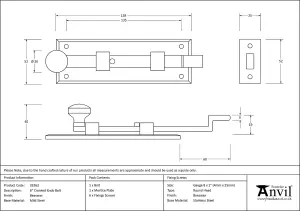 From The Anvil Beeswax 6 Inch Cranked Knob Bolt