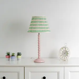 Wood Table Lamp Pink