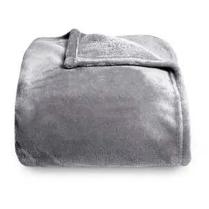 Silentnight Supersoft Collection Luxurious Throw Dark Grey / W130 x L200cm