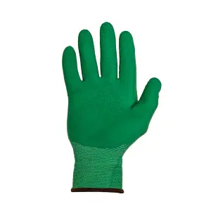 Mulch. Textured Palm Gardening Gloves - Soft Bamboo & Cotton - Naturally Antibacterial - Medium Size 8 - 1 Pair