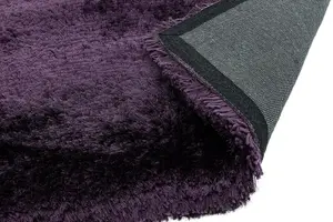 Purple Handmade , Luxurious , Modern , Plain , Shaggy , Sparkle Easy to Clean Rug for Living Room, Bedroom - 120cm X 170cm