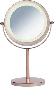 Danielle Creations Rose Gold Finish Light Up Beauty Mirror