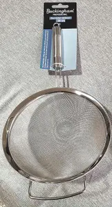 Buckingham Stainless Steel Fine Mesh Sieve 20 cm with Cook's Handle