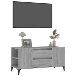 Berkfield TV Cabinet Grey Sonoma 102x44.5x50 cm Engineered Wood