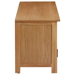 Berkfield TV Cabinet 110x35x44 cm Solid Oak Wood