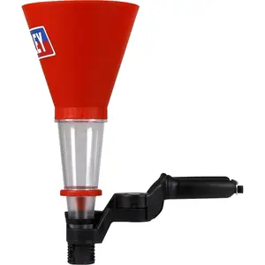 Versatile 2 Piece Universal Oil Funnel Set with Adjustable Clamp and 124mm Diameter