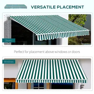 Outsunny Garden Sun Shade Canopy Retractable Shelter Patio Awning Outdoor