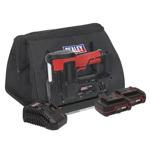 Sealey Cordless Staple/Nail Gun Kit 18G 20V SV20 Series - 2 Batteries CP20VNGKIT