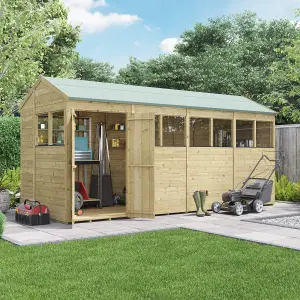 BillyOh Switch Tongue and Groove Apex Wooden Shed - 16x6 Windowed - 15mm Thickness