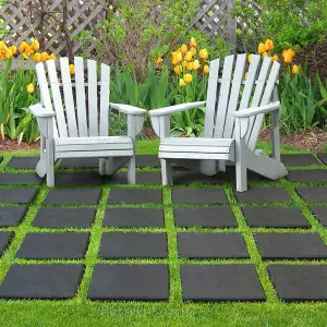 Square Recycled Rubber Slate Stomp Stepping Stone