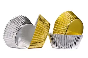 Essentials by Premier Silver And Gold 60Pcs Medium Cupcake Cases