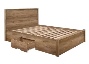 Birlea Stockwell Small Double Bed Rustic Oak