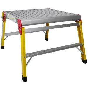 Excel Fibreglass Work Bench Platform Heavy Duty Folding Hop Up 600mm x 600mm