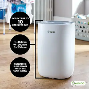 MeacoDry ABC 10L Dehumidifier Silver