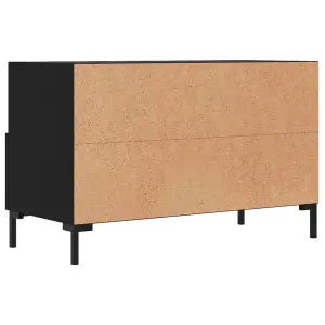 Berkfield TV Cabinet Black 80x36x50 cm Engineered Wood