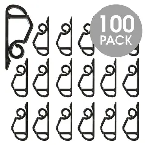 Hang Ups  100 Black Plastic Gutter Hooks Outdoor Shingle Light Hook Clips